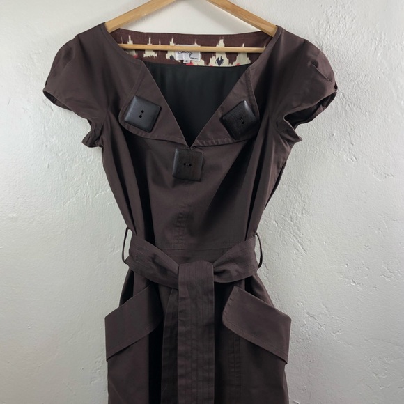 Milly of New York Embellished Linen Pocket Dress 6 - Picture 4 of 16